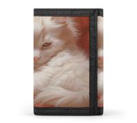 KLJHNVBM Hazy Cat Trifold Wallet for Men - Money Clip Slim Wallets with Multiple Card Slots Minimalist Small Front Pocket Wallet for Everyday Carry