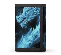 KLJHNVBM Ice And Fire Dragons Trifold Wallet for Men - Money Clip Slim Wallets with Multiple Card Slots Minimalist Small Front Pocket Wallet for Everyday Carry