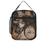 KLJHNVBM Insulated Lunch Box for Men Women - Durable Bicycle Lunch Bag Leak-Proof Cooler Lunchbox Zip Closure with Front Pocket for Work Picnic Travel
