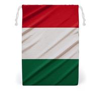 KLJHNVBM Italy Flag Gift Bag, 20 * 25cm Double-Sided Print Canvas Drawstring Bag - Reusable Multi-Purpose Storage Sack for Travel, Snacks & Jewelry