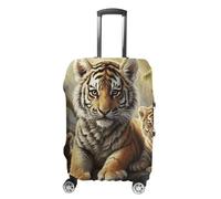 KLJHNVBM Jungle Tigers Luggage Covers Elastic Suitcase Cover Protector Cute Travel Suitcase Protector Anti-scratch Fits 19-32 Inch Luggage, style, Small, Luggage Case Cover