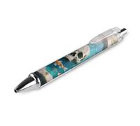 KLJHNVBM Koi Fish Skull Ballpoint Pens - Black Ink Fine Point 0.5mm Pens, Smooth Writing & Comfortable Grip for Office Home, Durable PC Material, Great Gift Idea
