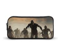 KLJHNVBM Large Capacity Pencil Case Aesthetic Mini Makeup Bag & Travel Organizer with Durable Metal Zipper, Many Zombie Pencil Pouch for Office, Travel (8.7x4.7x2 Inches)