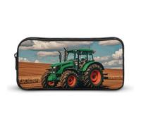KLJHNVBM Large Capacity Pencil Case Aesthetic Mini Makeup Bag & Travel Organizer with Durable Metal Zipper, Tractor Under Blue And White Clouds Pencil Pouch for Office, Travel (8.7x4.7x2 Inches)