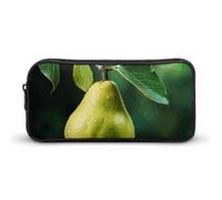 KLJHNVBM Large Capacity Pencil Case Aesthetic Mini Makeup Bag & Travel Organizer with Durable Metal Zipper, Pears on The Tree Pencil Pouch for Office, Travel (8.7x4.7x2 Inches)