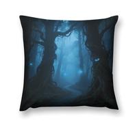 KLJHNVBM Magic Forest Throw Pillow Covers 20 "x20 - Soft Short Plush Decorative Throw Pillow Cases Double-Sided Pillowcase Square Cushion Covers for Couch Sofa Bedroom Car