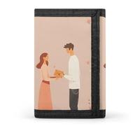 KLJHNVBM Man Holding Envelope Trifold Wallet for Men - Money Clip Slim Wallets with Multiple Card Slots Minimalist Small Front Pocket Wallet for Everyday Carry