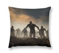 KLJHNVBM Many Zombie Throw Pillow Covers 20 "x20 - Soft Short Plush Decorative Throw Pillow Cases Double-Sided Pillowcase Square Cushion Covers for Couch Sofa Bedroom Car