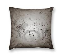 KLJHNVBM Music Note Wall Throw Pillow Covers 16 "x16 - Soft Short Plush Decorative Throw Pillow Cases Double-Sided Pillowcase Square Cushion Covers for Couch Sofa Bedroom Car