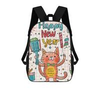 KLJHNVBM New Year Themed Doodles Bookbag - Ultra Lightweight Portable Backpack Work Travel Backpack for Men Women Fits 16 Inch Notebook