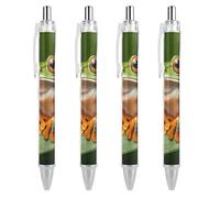 KLJHNVBM Peace Tree Frog Ballpoint Pens - Black Ink Fine Point 0.5mm Pens, Smooth Writing & Comfortable Grip for Office Home, Durable PC Material, Great Gift Idea