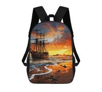 KLJHNVBM Pirate Ship in The Sunset Bookbag - Ultra Lightweight Portable Backpack Work Travel Backpack for Men Women Fits 16 Inch Notebook
