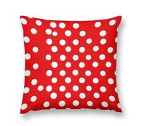 KLJHNVBM Red and White Polka Dots Throw Pillow Covers 26 "x26 - Soft Short Plush Decorative Throw Pillow Cases Double-Sided Pillowcase Square Cushion Covers for Couch Sofa Bedroom Car