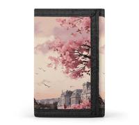 KLJHNVBM Romantic Paris Trifold Wallet for Men - Money Clip Slim Wallets with Multiple Card Slots Minimalist Small Front Pocket Wallet for Everyday Carry