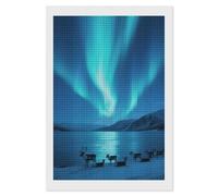 KLJHNVBM Square Diamond Painting Kit for Adults - 5D DIY Full Drill Wall Art Canvas Aurora Diamond Art for Beginner, Gift & Home Decor, No Frame 8"x12"