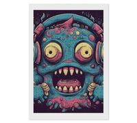 KLJHNVBM Square Diamond Painting Kit for Adults - 5D DIY Full Drill Wall Art Canvas Love Music Monster Diamond Art for Beginner, Gift & Home Decor, No Frame 8"x12"