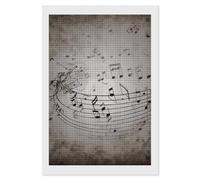 KLJHNVBM Square Diamond Painting Kit for Adults - 5D DIY Full Drill Wall Art Canvas Music Note Wall Diamond Art for Beginner, Gift & Home Decor, No Frame 8"x12"