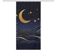 KLJHNVBM There are Stars and Moon on It Shower Curtain with Hooks, Waterproof Polyester Fabric Bathroom Curtains Decorative Bath Curtain for Bathtub & Shower Stall - Machine Washable