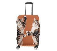 KLJHNVBM Two Cats Dancing Luggage Covers Elastic Suitcase Cover Protector Cute Travel Suitcase Protector Anti-scratch Fits 19-32 Inch Luggage, style, L, Luggage Case Cover