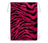 KLJHNVBM Zebra Tiger Leopard Gift Bag, 12 * 18cm Double-Sided Print Canvas Drawstring Bag - Reusable Multi-Purpose Storage Sack for Travel, Snacks & Jewelry