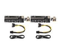 KLJMHGSDB PCIE 1X to 16X Riser Card, GPU Riser Card with 6PIN Power Input, Stable Signal Shielded Cable, Good Contact Original Connector, for macOS Mining Rig Build