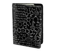 KLJnmbb Abstract Science Chemistry Illustration 3D Print 5.5in Passport Travel Document Wallet Secure Compact Stylish for Men and Women