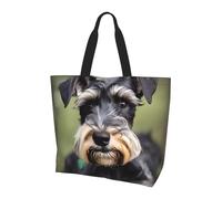KLJnmbb adorable schnauzer Print Large Capacity Shoulder Bag Crossbody Bags Lightweight Water-Resistant Commuting