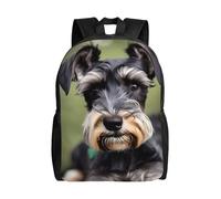 KLJnmbb Adorable Schnauzer Print Men Women Stylish Waterproof Backpack For Travel Hiking Camping Lightweight Daypack