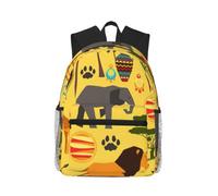 KLJnmbb Africa Elephant Print Unisex Lightweight Casual Backpack Water-Resistant Commuting Outdoor Adventures