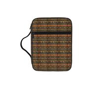 KLJnmbb African Classic Weave Print Waterproof Bible Storage Bag Religious Organizer Scripture Holder for Church Travel