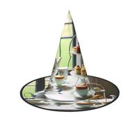 KLJnmbb Afternoon Tea Print Adults Celebration Carnival Hat Party Supply Decoration Cosplay Costume Themed