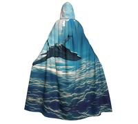 KLJnmbb Aircraft Fighter Jets Print Hooded Cloak For Cosplay Costume Carnival Party Unisex Robe Performance Events