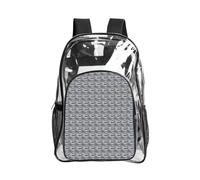 KLJnmbb Aircraft Fighter Jets Print Unisex See Through Bag Clear Backpack with Pocket School Hiking Work Outdoor Use
