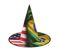 KLJnmbb American And Brazilian Flags Print Adults Celebration Carnival Hat Party Supply Decoration Cosplay Costume Themed