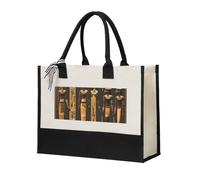 KLJnmbb Ancient Egyptian Hieroglyph Print Tote Bag Canvas Gift Large Capacity Eco-Friendly For Travel Office Weekend Trips