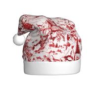 KLJnmbb Animal Wilderness Bear Deer Print Adult Santa Hat for Holiday New Year Celebrations Party Accessory Christmas Cap