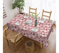 KLJnmbb Animal Wilderness Bear Deer Print Versatile Rectangle Tablecloth 54x72 In Waterproof Reusable Dining Cloth Kitchen
