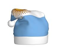 KLJnmbb Argentine flag Print Adult Santa Hat for Holiday New Year Celebrations Party Accessory Christmas Cap