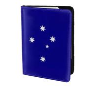 KLJnmbb Australian Flag Print 5.5in Passport Travel Document Wallet Secure Compact Stylish for Men and Women
