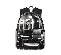 KLJnmbb Barber Shop Monochrome Style Print Unisex Lightweight Casual Backpack Water-Resistant Commuting Outdoor Adventures