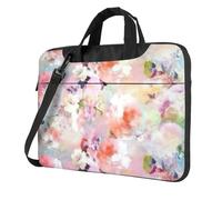 KLJnmbb Beautiful Pink Flower Print Practical Bag Stylish And Protective Laptop Bag Versatile Soft Bag For Women Men