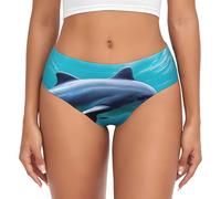 KLJnmbb Beautiful Underwater World Dolphins Coral Print Women Underwear Seamless Briefs Flexible Stretchy Breathable Soft Comfort Daily Use