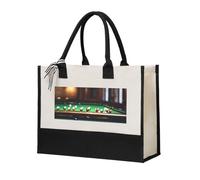KLJnmbb Billiard Print Tote Bag Canvas Gift Large Capacity Eco-Friendly For Travel Office Weekend Trips