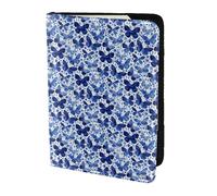 KLJnmbb Blue Butterflies Print 5.5in Passport Travel Document Wallet Secure Compact Stylish for Men and Women