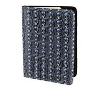 KLJnmbb Blue Stripe Stars Skull Print 5.5in Passport Travel Document Wallet Secure Compact Stylish for Men and Women