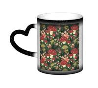 KLJnmbb Bright Mushrooms Art Print Starry Sky Color-Changing Mug Ceramic Gift Home Office Cafe Coffee Mugs Holiday