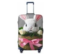 KLJnmbb Bunny Rosette Print Stretchable Suitcase Universal Elastic Luggage Protector Sleeve Vacation Travel
