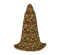 KLJnmbb Carnivorous Plant Print Hooded Cloak Adults Teens Kids Variety Wizard Cape Robehalloween Carnival Cosplay