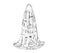 KLJnmbb Chemistry Print Print Hooded Cloak Adults Teens Kids Variety Wizard Cape Robehalloween Carnival Cosplay