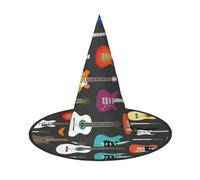 KLJnmbb Color Acoustic And Guitars Print Adults Celebration Carnival Hat Party Supply Decoration Cosplay Costume Themed